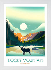 National Park - Rocky Mountain - Flat White Frame