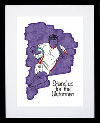 Ulster Rugby Player Black Frame