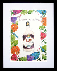 Drinks Rum - Jamaican Me Crazy Black Frame