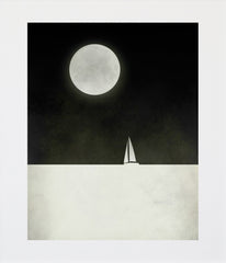 Sailboat And Moon Unframed