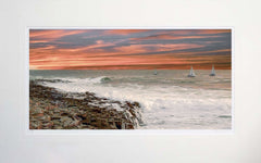 Co Antrim - Sails At Sunset, Giant's Causeway-71 x 45-Unframed