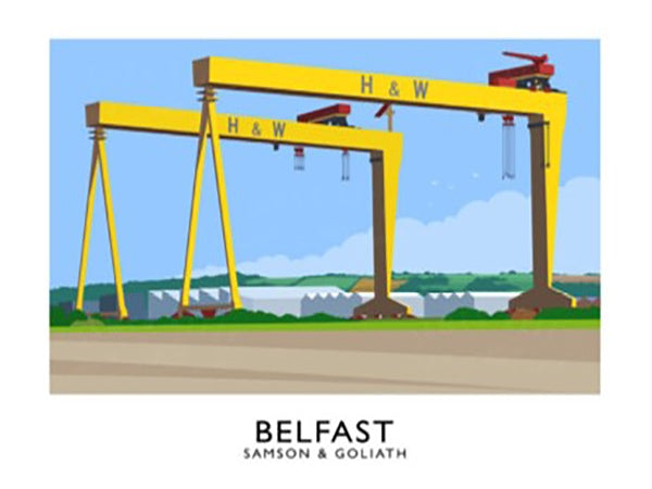 Belfast - Samson And Goliath-40 x 30-Unframed