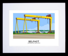 Belfast - Samson And Goliath-40 x 30-Black Box Frame (With Mount)