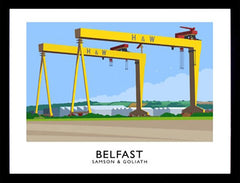 Belfast - Samson And Goliath-40 x 30-Black Box Frame (No Mount)