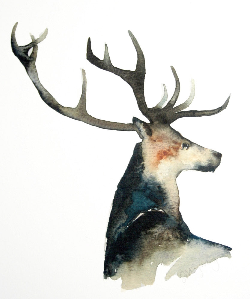 Animals Deer - Dark Stag Unframed