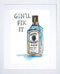 Drinks Gin - Bombay Sapphire Gin'll Fix It White Frame