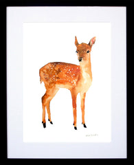 Animals Deer - Little Fawn Frame Black