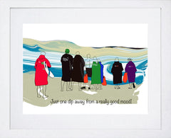 Sea Swimmers - Just One Dip Away White Frame