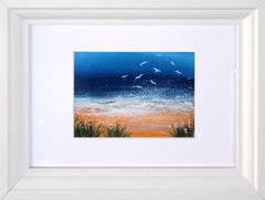 Seagulls On The Beach Framed