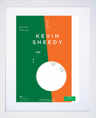 Republic of Ireland - Kevin Sheedy vs England 1990-30 x 42-White Box Frame