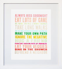 Always Kiss Goodnight White Frame