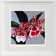 Silver Orchid Chunky White Frame