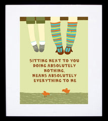 Sitting Next To You Framed