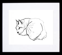 Sleeping Cat II Black frame