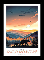 National Park - Smoky Mountains Black Frame