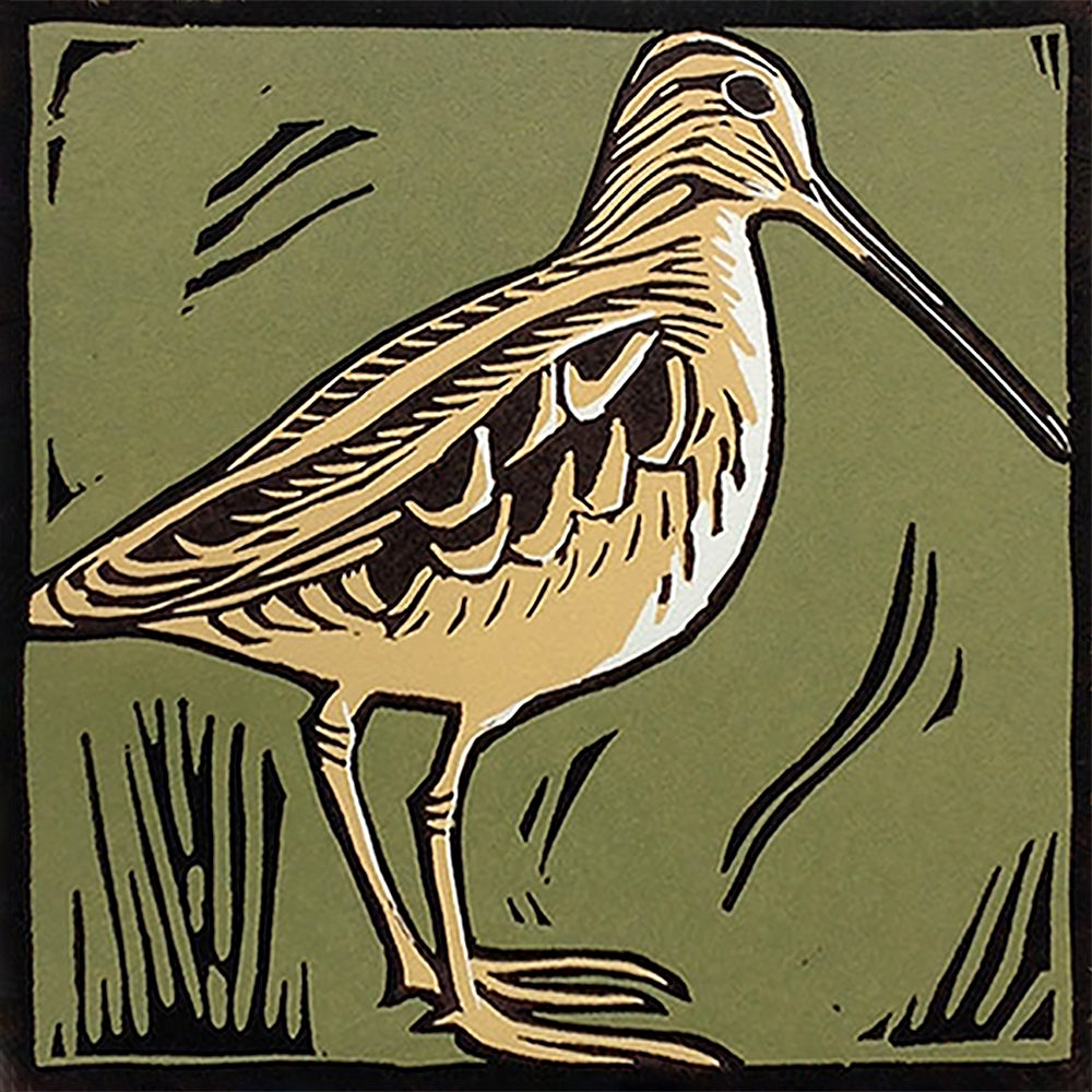 Lino Print - Snipe