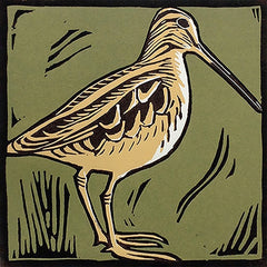 Lino Print - Snipe