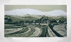 Linocut Print - Co Down Snow At Warrenpoint Unframed