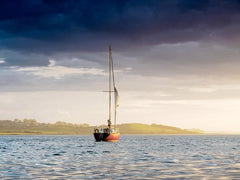 Solitary Sailboat Strangford Lough Unframed