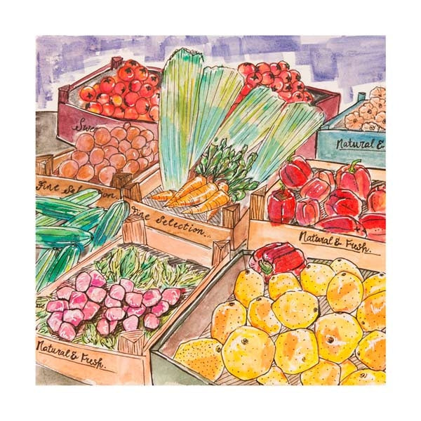 St Georges Market - Fruit & Veg Stall Unframed