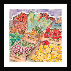 St Georges Market - Fruit & Veg Stall Framed