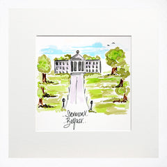 Stormont, Belfast Small Flat White Frame