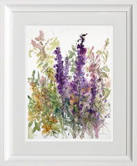 Print - Summer Border Chunky White Frame