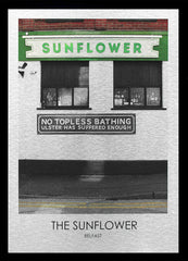 Belfast - Sunflower-50 x 70-Black Box Frame