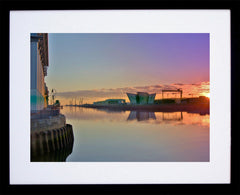 Belfast - Sunrise, Belfast Lough - Black Frame