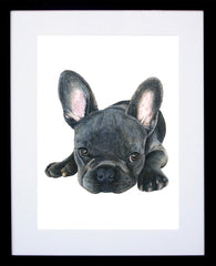 Taking It Easy, French Bulldog Black Frame