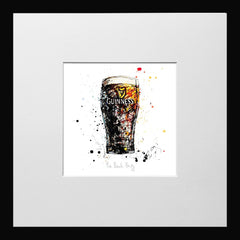 Print Open Edition Drinks - The Black Stuff-12 x 12-Small Flat Black Frame