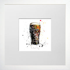 Print Open Edition Drinks - The Black Stuff-12 x 12-Small Flat White Frame