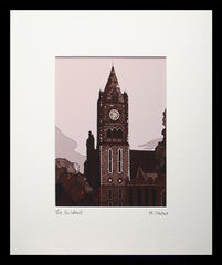 The Guildhall, Derry-16 x 11.5-Small Flat Black Frame