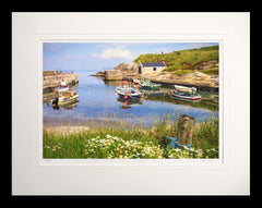 Co Antrim - The Harbour Ballintoy Flat Black Frame