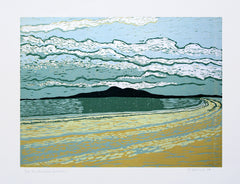 Linocut Print - Co Down The Mournes From Minerstown Unframed