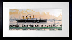 The Titanic Leaving Belfast (Print) Black frame