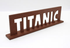 Miniature Titanic Belfast Sign