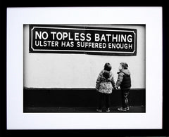 No Topless Bathing Frame Black