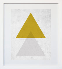 Triangles White Frame