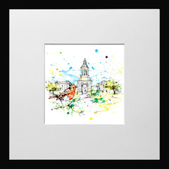 Print Open Edition Landscapes - Dublin Trinity College-12 x 12-Small Flat Black Frame