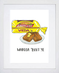 Food - Veda Bread-21 x 29.5 -White Frame