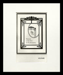 Postcard - Voltaire Small Flat Black Frame