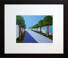 Walking Down The Avenue Black Frame 15.5 x 12