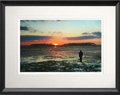 Co Down - Watching Sunset, Greyabbey Black Bevelled Frame 