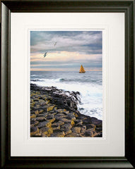 Co Antrim - Waters Edge Giants Causeway Frame Black Moulded 60x47.5