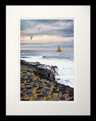 Co Antrim - Waters Edge Giants Causeway Flat Black Frame