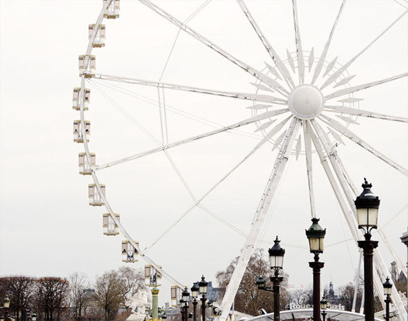 Paris In White - Big Wheel Unframed