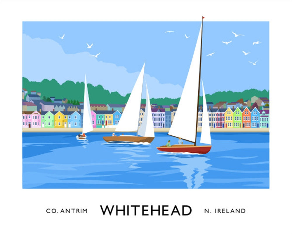 Co Antrim - Whitehead Seafront Unframed 40x30