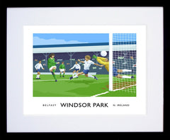 Belfast - Windsor Park Frame Black 40x30 withmount