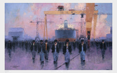 Print - Yardmen And Cranes-89 x 55-Unframed